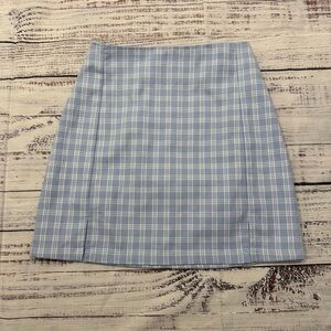 Blue Plaid Women's Skirt by Brandy Melville size extra small